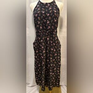 Thakoon Black Floral Sleeveless Jumpsuit
